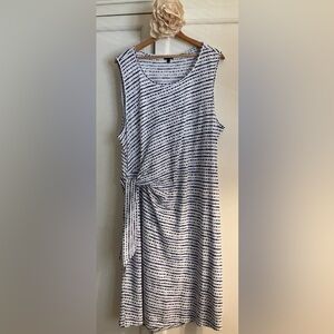 Stylish Navy and White Dot Dress from Talbots